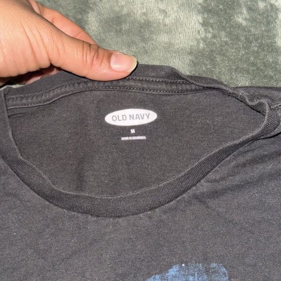 Old Navy T-Shirt Men's Medium Charcoal Friends Cast Graphic Print Short Sleeve - Picture 4 of 7